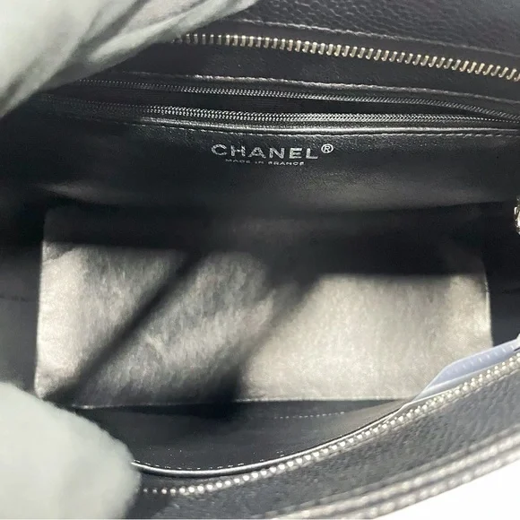 Chanel Black Caviar Leather Quilted Tote Bag - Picture 6 of 11